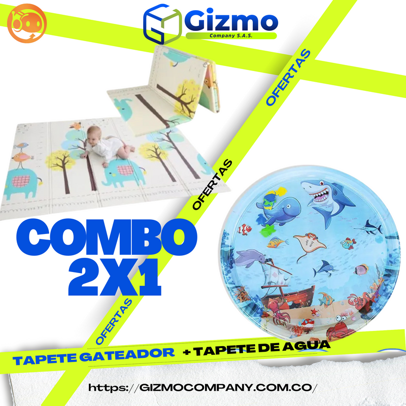 💖 “Combo  Tapete Gateador + Tapete de Agua👶 Mágico para tu bebe