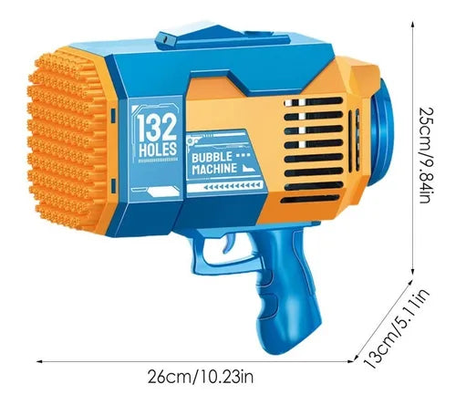 🔥Pistola de Burbujas de 132 Agujeros —¡Miles de burbujas en segundos!🚀