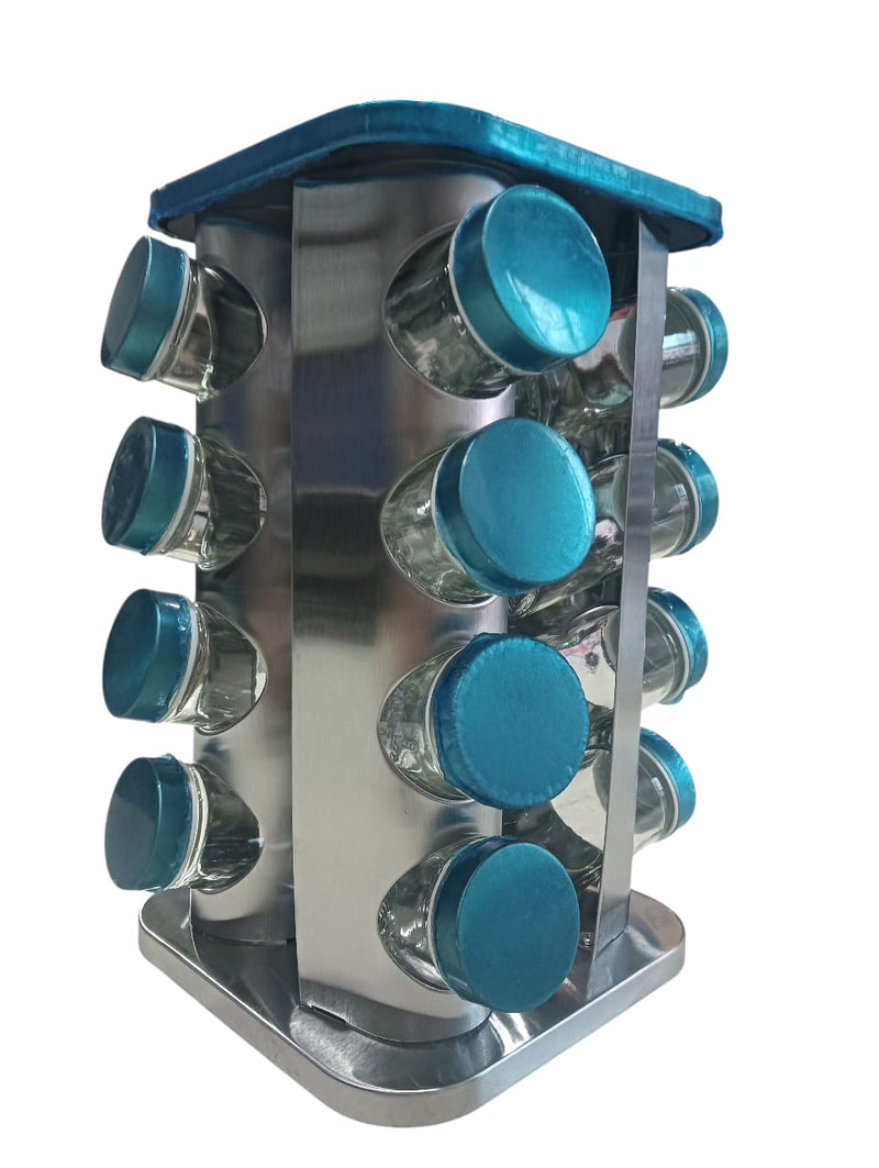 🧂Especiero Giratorio 16 Frascos 🌀 – Orden, estilo y sabor en tu cocina 🍽️