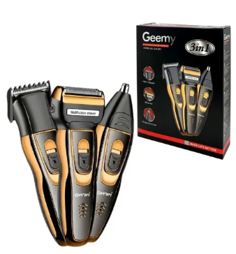 💈✨ Máquina de Afeitar 3 en 1 GM-595 Dorada- ¡Tu Look Perfecto en Minutos!