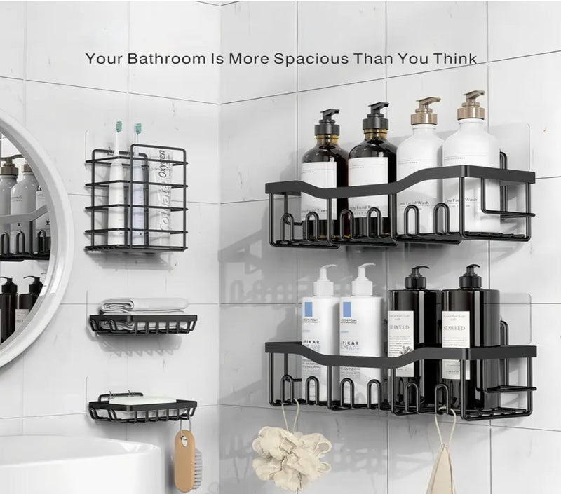 🚿 Organizador de Ducha Horizontal 5 en 1 – Orden, estilo y comodidad en tu baño ✨