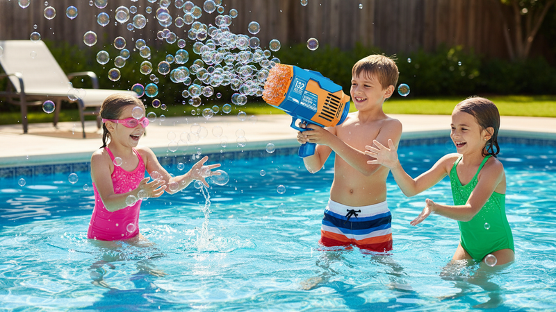 🔥Pistola de Burbujas de 132 Agujeros —¡Miles de burbujas en segundos!🚀