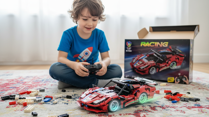 🚗Carro Lego Rojo a Control Remoto – ¡Velocidad y creatividad en tus manos!🚀