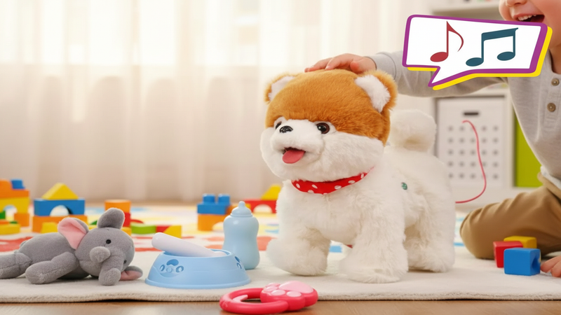 🐶Peluche  Perro Interactivo Electrónico-Compañía y Aprendizaje en un solo Juguete👧