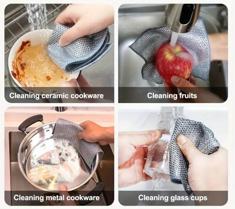 ⚡ Set x10 Paños Metálicos de Limpieza Cocina 🧼