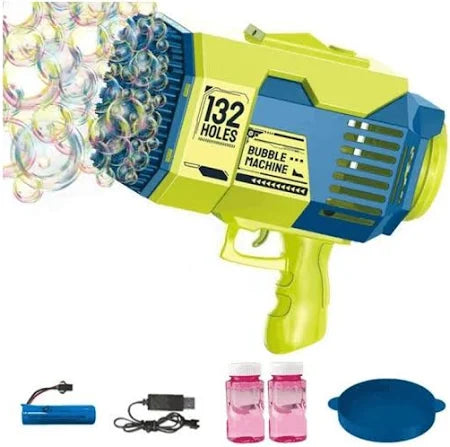 🔥Pistola de Burbujas de 132 Agujeros —¡Miles de burbujas en segundos!🚀
